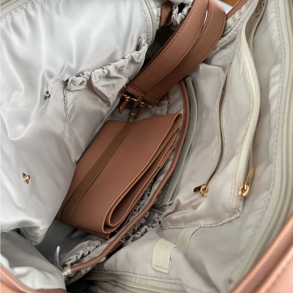 Ayla & Co Stylish Tan Baby Bag (Large 15x13x6) - Picture 9 of 10